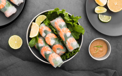 8 Rouleaux de printemps à la Spiruline